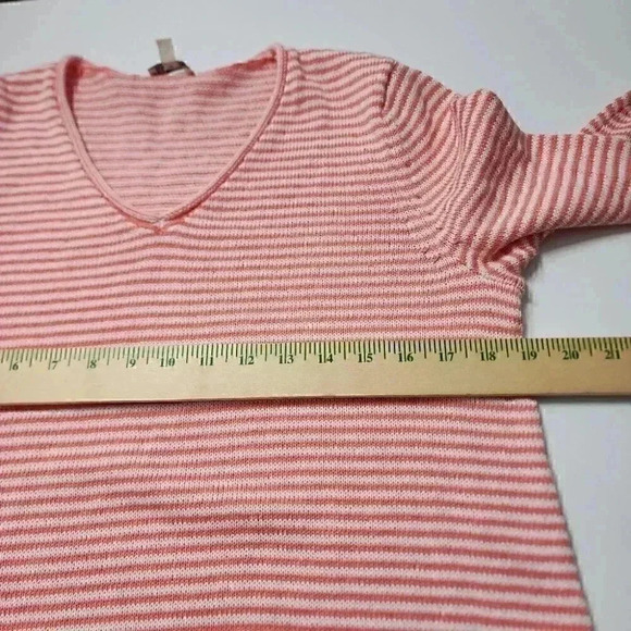 Talbots Linen Blend V Neck 3/4 Sleeve Women's Sweater M - Picture 8 of 9